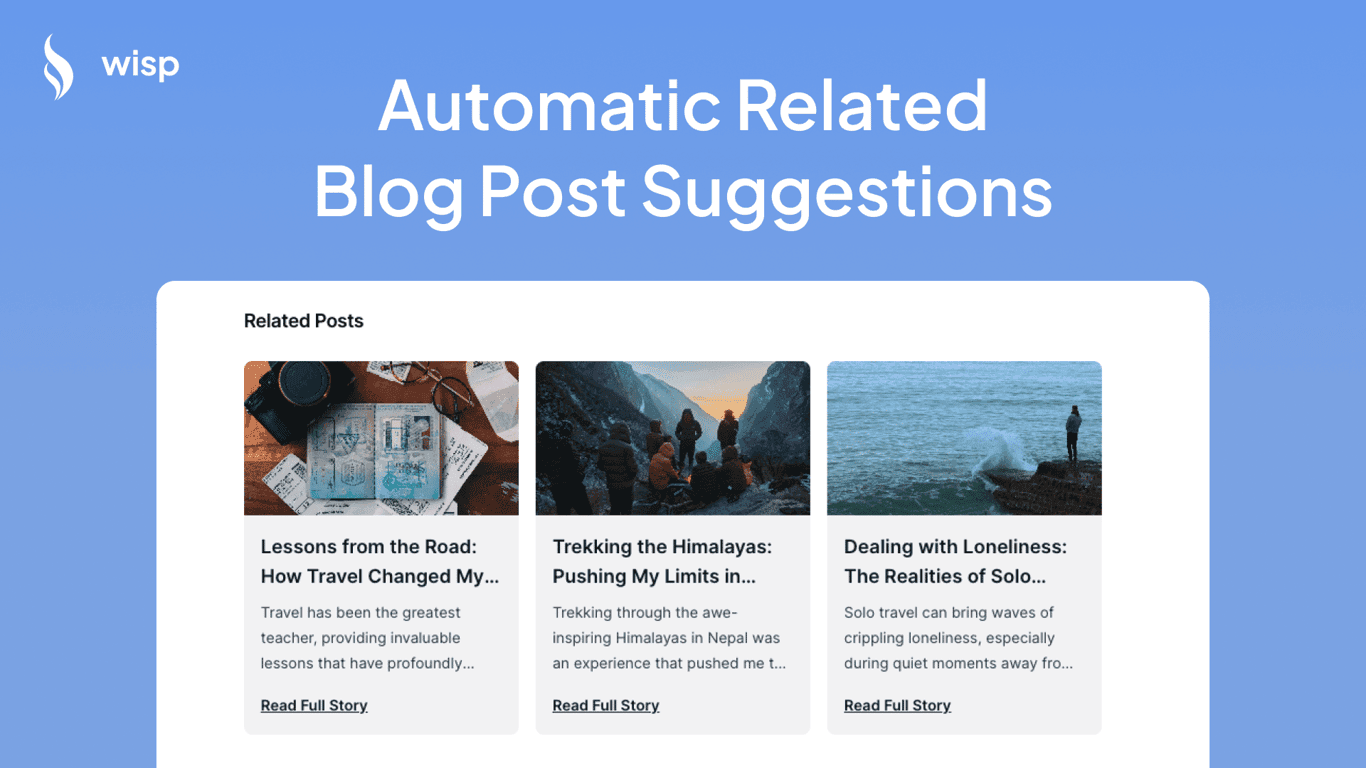 Automatic Related Blog Post Suggestions